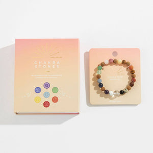 GeoCentral - Chakra Flow Crystal Bead Gemstone Bracelet 8mm