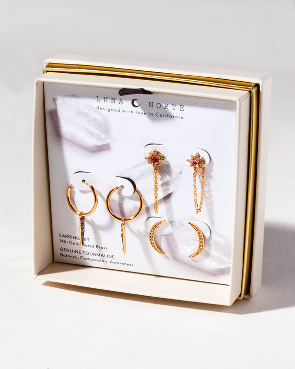 Luna Norte - Twilight Earring Set - Tourmaline