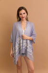 Boho Chic Floral Embroidered Kimono | Stitch Detail 🌼