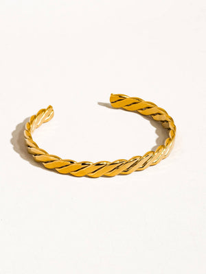 Flânerie by MAIQ - Bénir 18K Gold Non-Tarnish Braided Thin Bangle