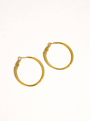 Eska Non-Tarnish Classic Thin Hoop Earrings