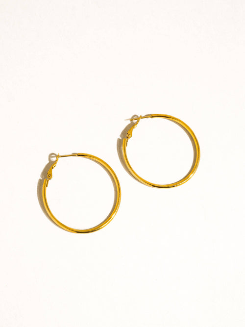 Eska Non-Tarnish Classic Thin Hoop Earrings