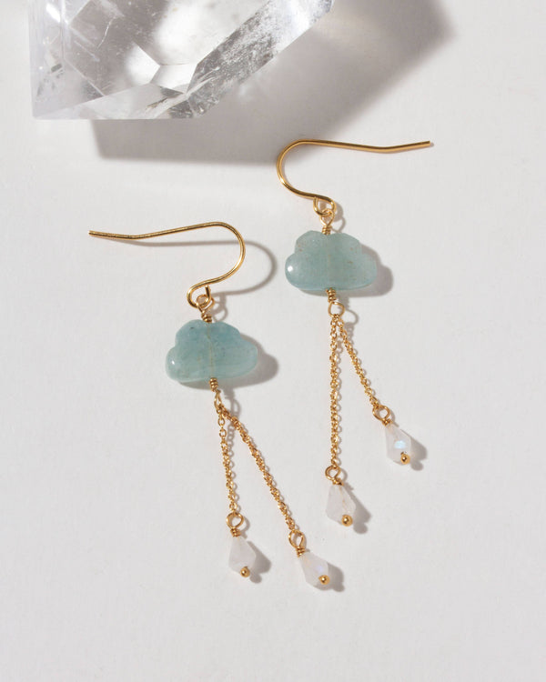 Luna Norte - Cloud Nine Gemstone Drop Earring- Aquamarine