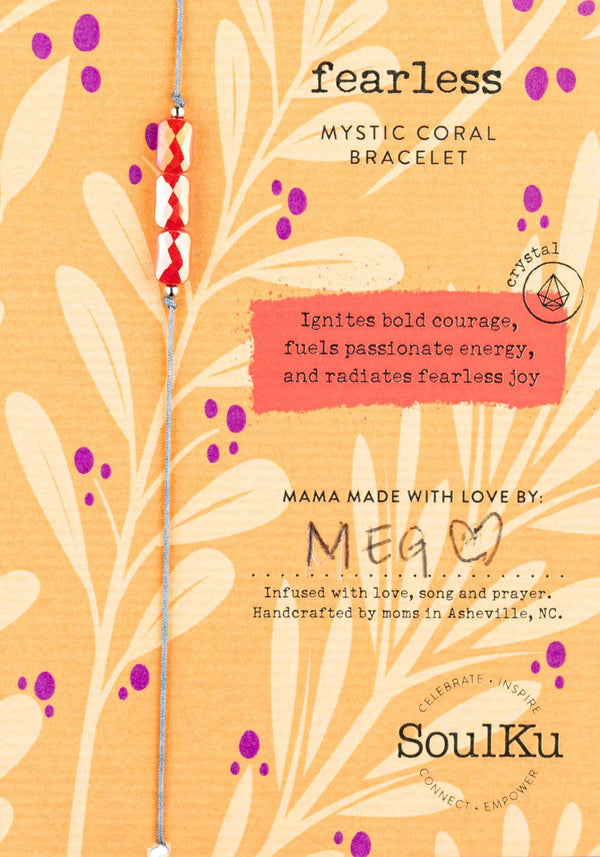 Fearless Mystic Coral Fairytale Adjustable Bracelet