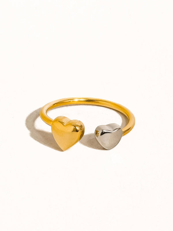 Flânerie by MAIQ - Loanni 18K Non-Tarnish Two Tone Heart Ring