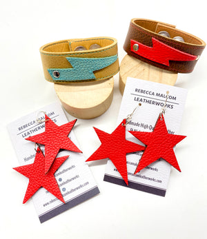 Lightening Bolt Leather Cuff