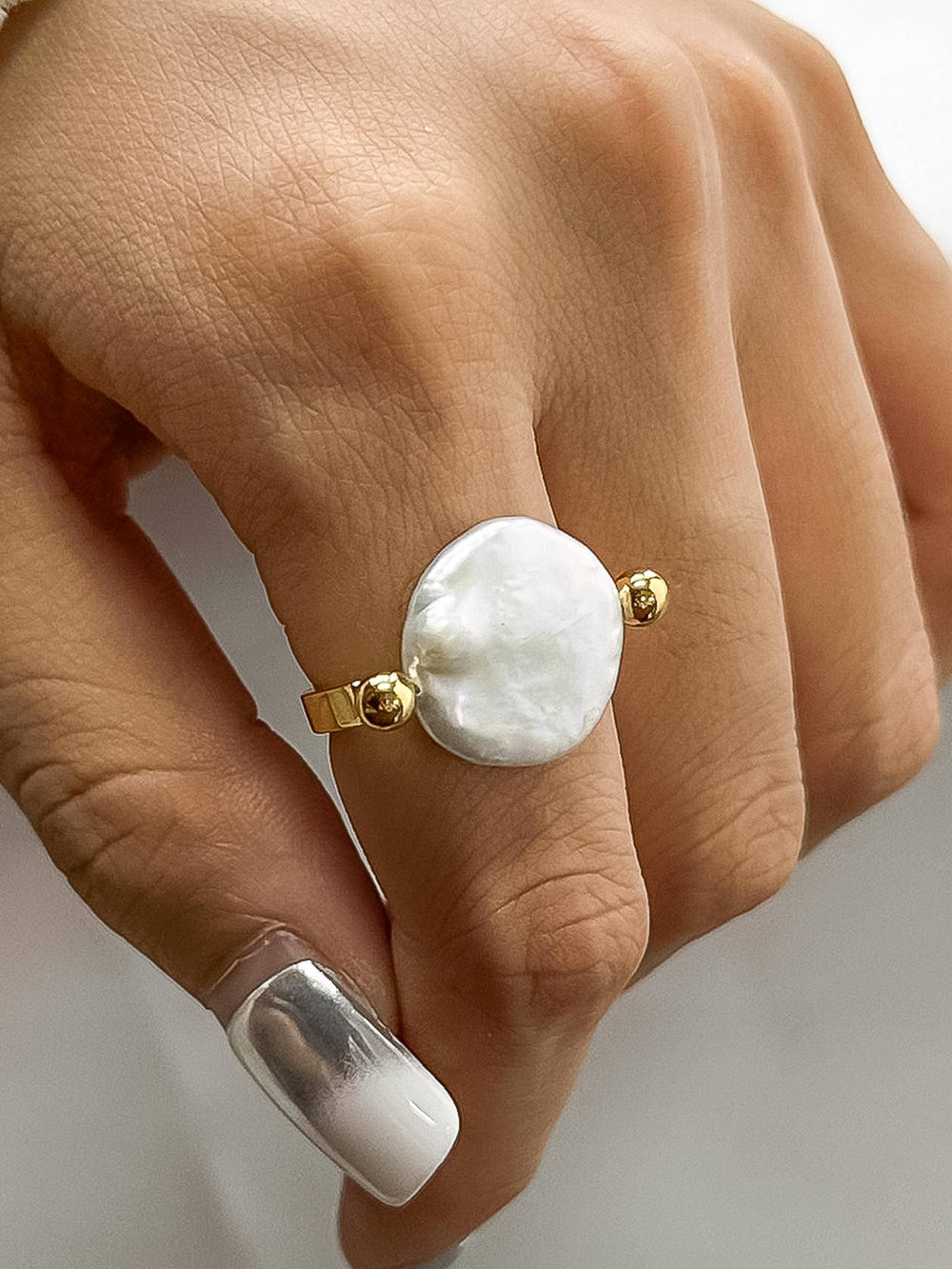 Déodat Non-Tarnish Baroque Pearl Ring