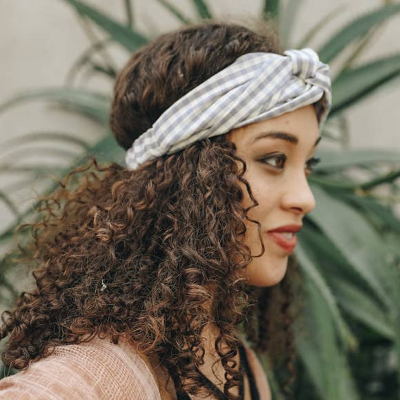 Checkered Knotted Headband