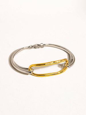Lilith Two-Tone Non-Tarnish Hoop Bracelet
