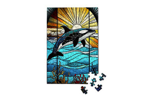 Micro Puzzles - Stained Glass Orca - Marine Life