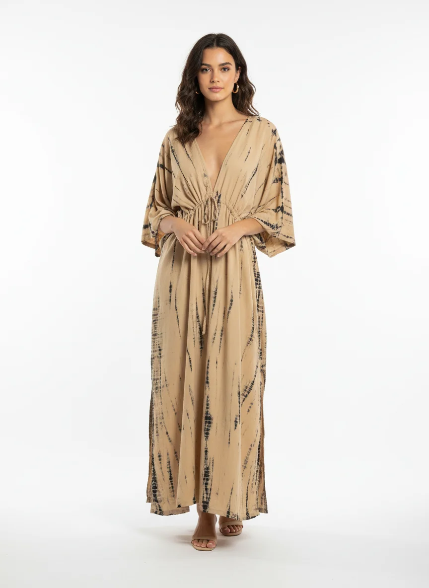 Tie Dye Kaftan Dress