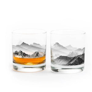 Black Lantern - Mountains and Clouds Whiskey Glasses