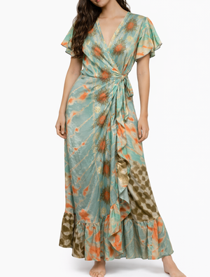 Long Wrap boho dress