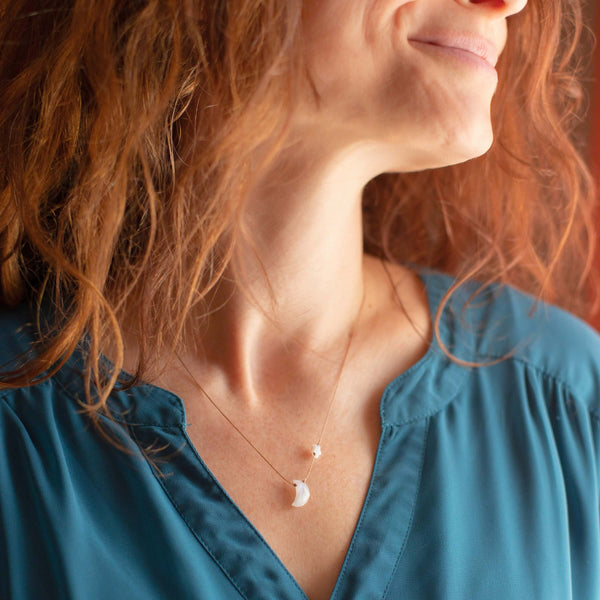 Moonstone I Love You To The Moon & Back Necklace