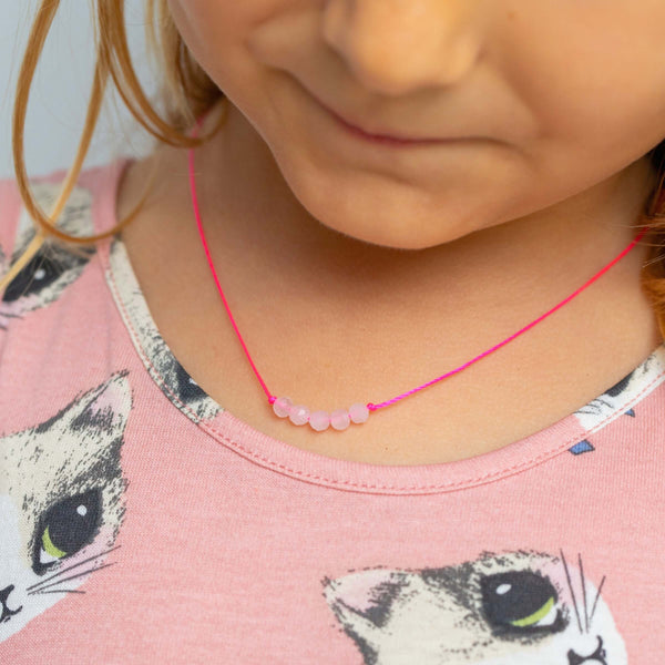 Rose Quartz Little Wishes KIDS Necklace for Love