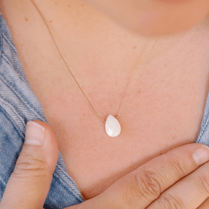 Peace Be With You Mother of Pearl Necklace