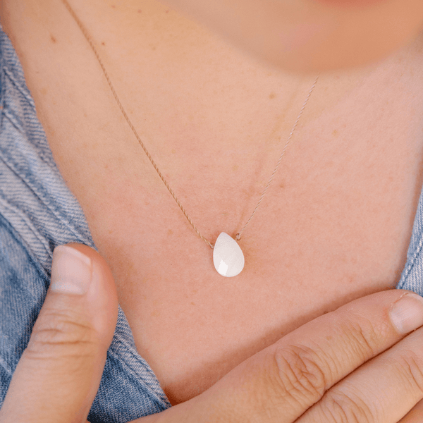 Peace Be With You Mother of Pearl Necklace
