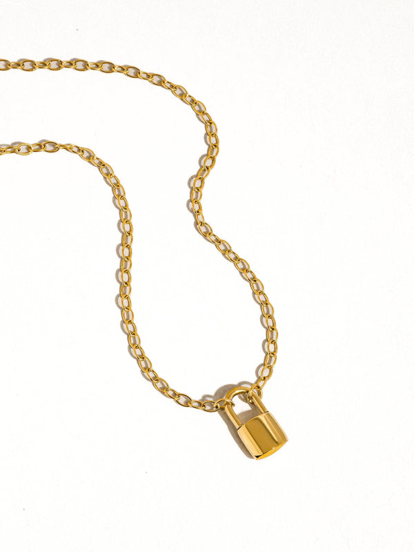 Locky Non-Tarnish Lock Chain Necklace