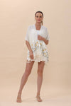 Floral Embroidered Tassel Hem Kimono Cardigan
