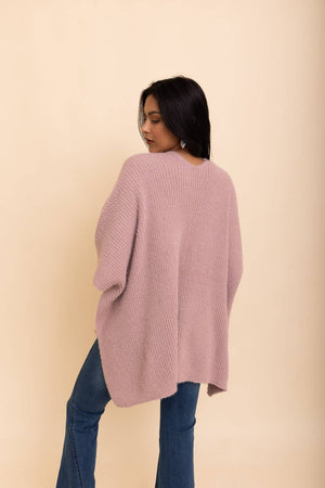 Chic Boucle Cardigan Poncho