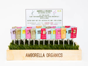 Amborella Organics - Blooming Lollipop Bundle (Eat, Plant & Grow an Herb/Flower)