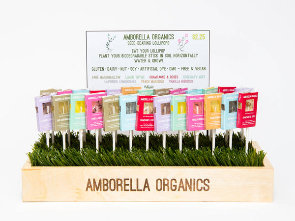 Amborella Organics - Blooming Lollipop Bundle (Eat, Plant & Grow an Herb/Flower)