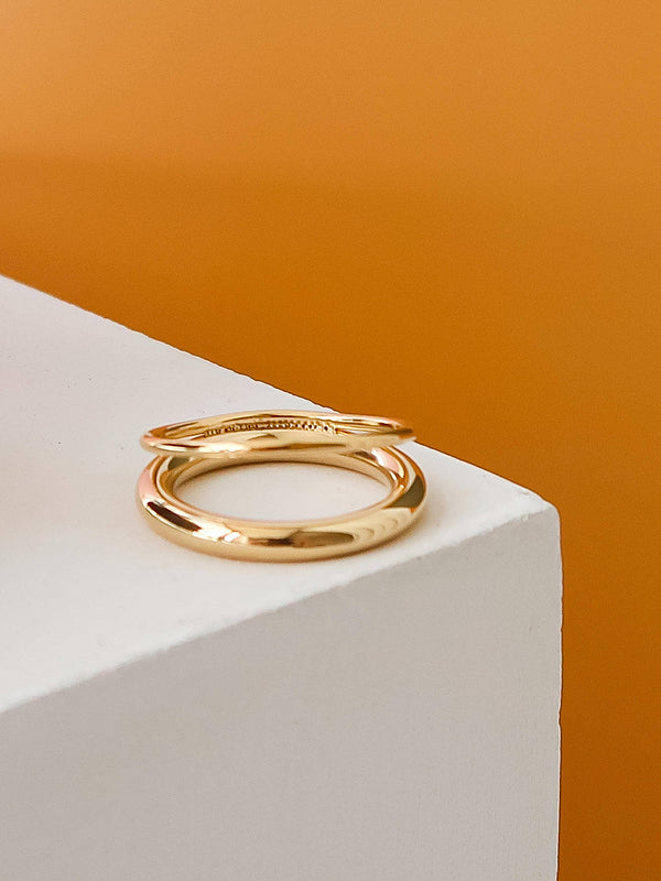 Harvey Non-Tarnish Classic Double Band Ring - Size 7