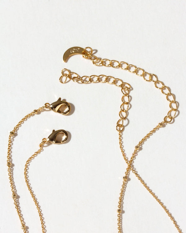 Luna Norte - Golden Catch Necklace Set – Sardine Charm & Keshi Pearl