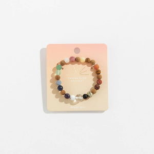 GeoCentral - Chakra Flow Crystal Bead Gemstone Bracelet 8mm