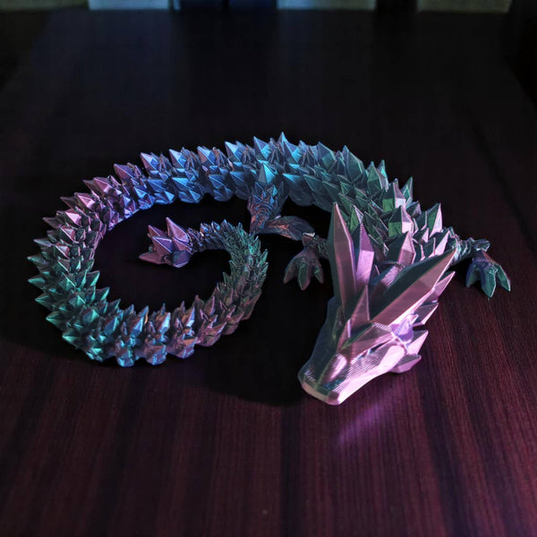 PowerTRC 3D Print - 3D Printed Articulated Crystal Dragon