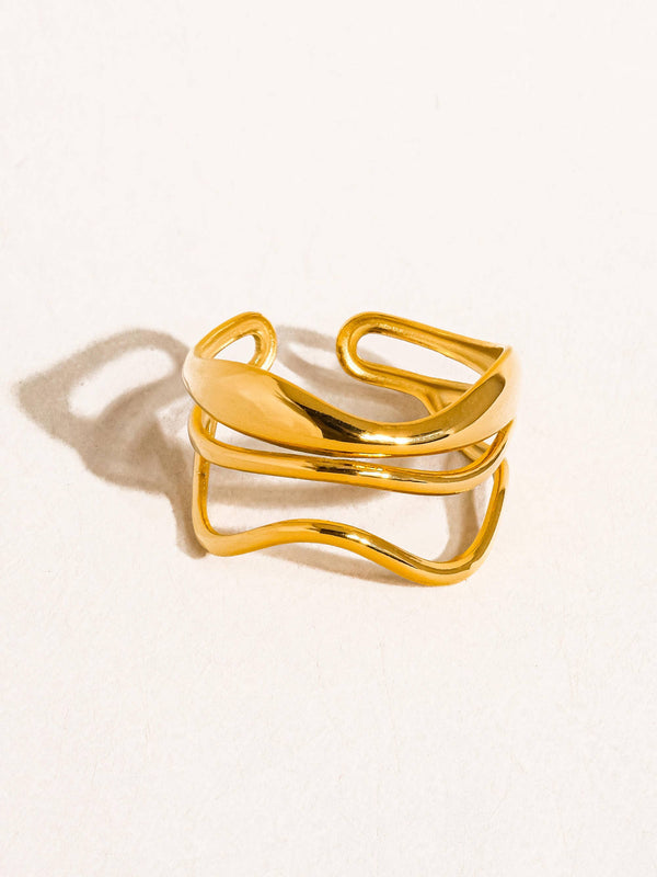 Flânerie by MAIQ - Ozzy 18K Gold Non-Tarnish Abstract Ring
