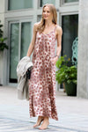 42POPS - ,,,,,...42POPS Maxi Dress w/ adjustable strap & pockets: L / MOCHA-119653