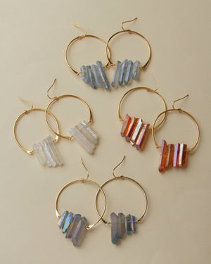 Rainbow Quartz Super Nova Earrings