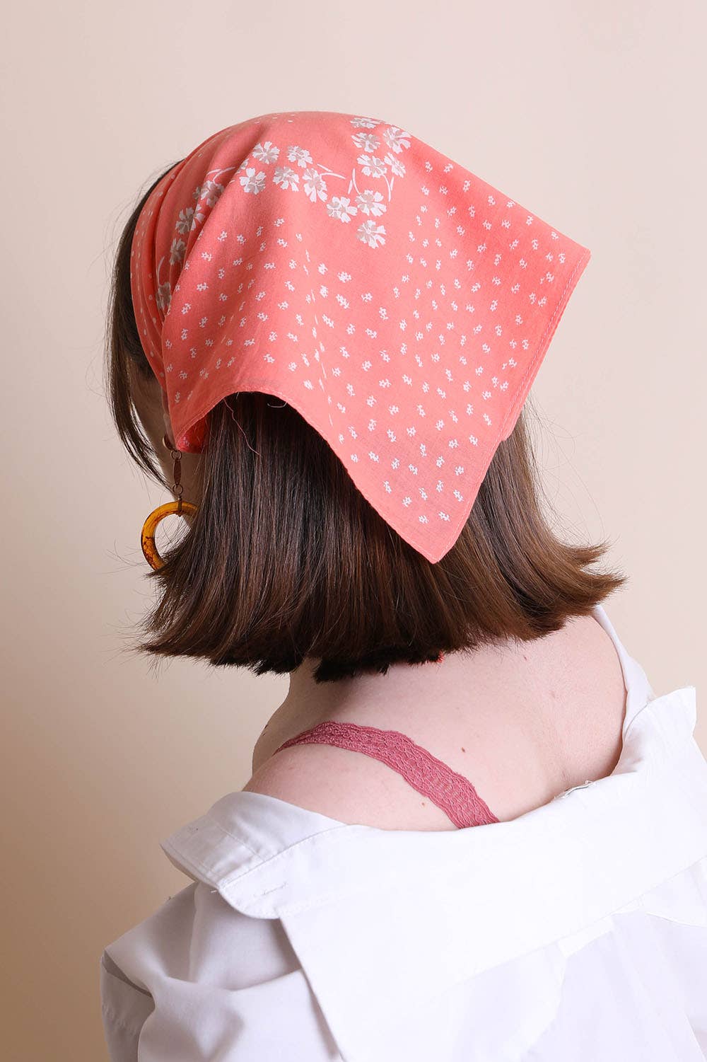 Dotted Flower Cotton Hankerchief