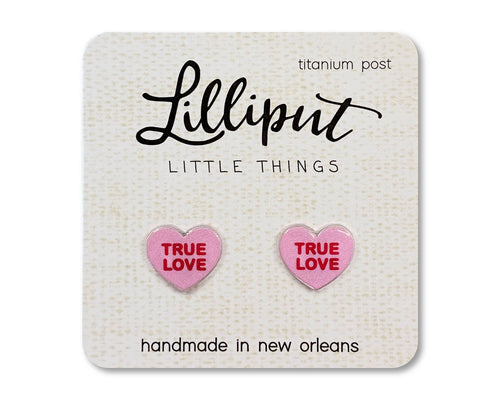 Lilliput Little Things - NEW Conversation Heart Earrings // Valentines Day