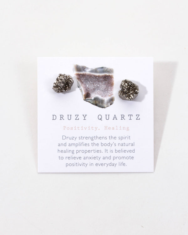 Silver Stardust Druzy Studs
