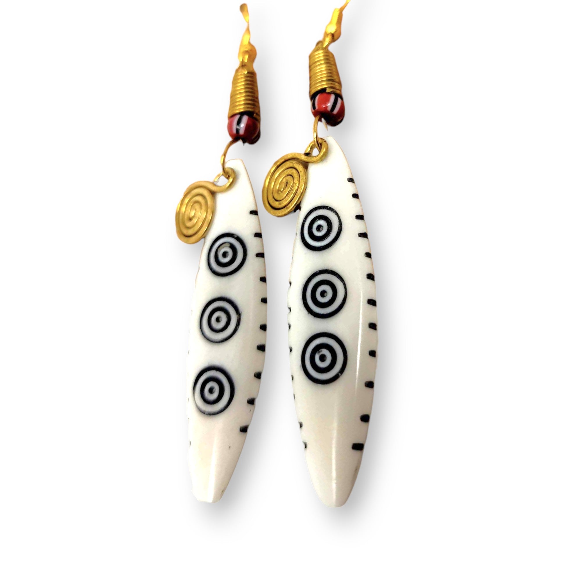 Anchor Earrings| Dangling | Recycled Cow Borne Earrings .