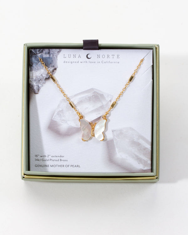 Mother-of-Pearl Flutter Necklace