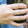 Thick Beaded Stacking Ring Set - gold-filled