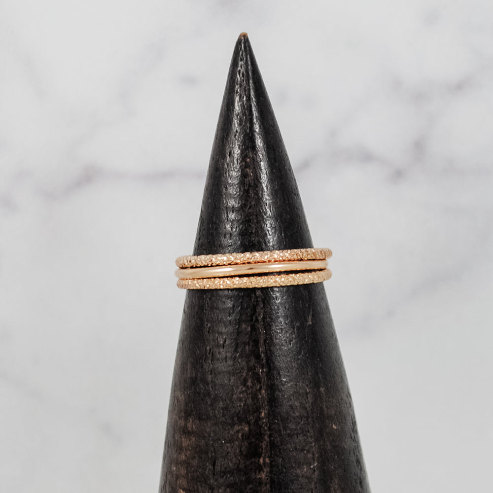 Sparkle Stacking Ring Set - gold-filled