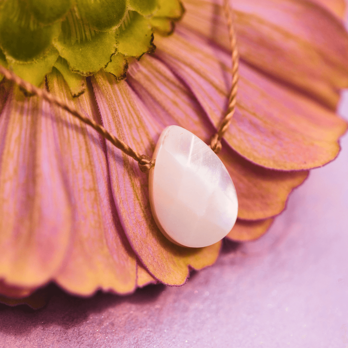 Peace Be With You Mother of Pearl Necklace