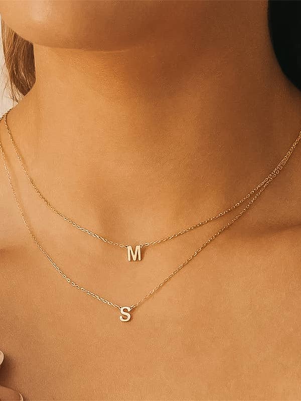 Flânerie by MAIQ - Desir 18K Gold Non-Tarnish Petite Classic Letter Necklace