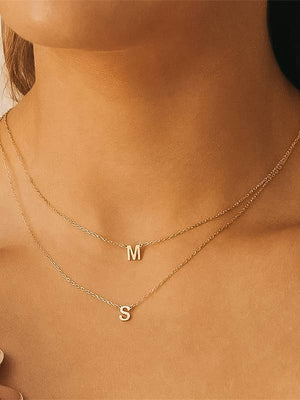Flânerie by MAIQ - Desir 18K Gold Non-Tarnish Petite Classic Letter Necklace