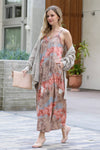 42POPS - ,,,,,...42POPS Maxi Dress w/ adjustable strap & pockets: L / MOCHA-119653