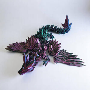 PowerTRC 3D Print - 3D Printed Articulated Crystal Dragon with Wings (Large)