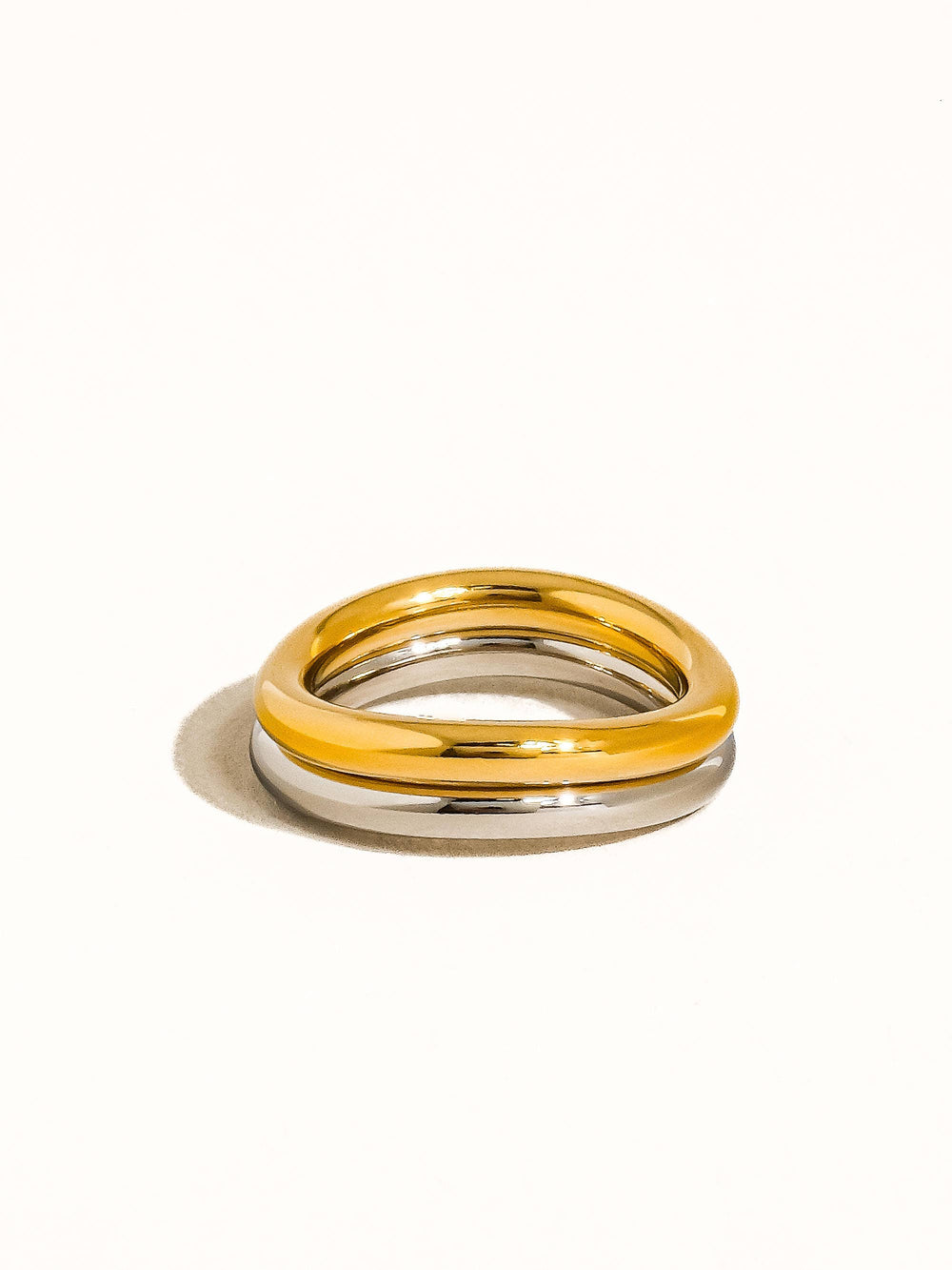 Andrée Non-Tarnish Double Two Tone Ring