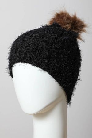 Cable Knit Pom Pom Beanie