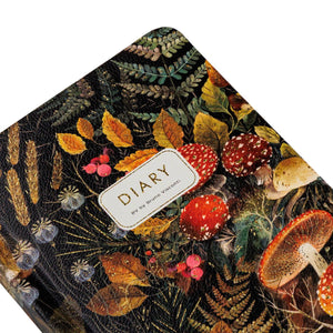 BV by Bruno Visconti - A6 Vegan Leather Hardcover Daily Planner - Forest Mushrooms