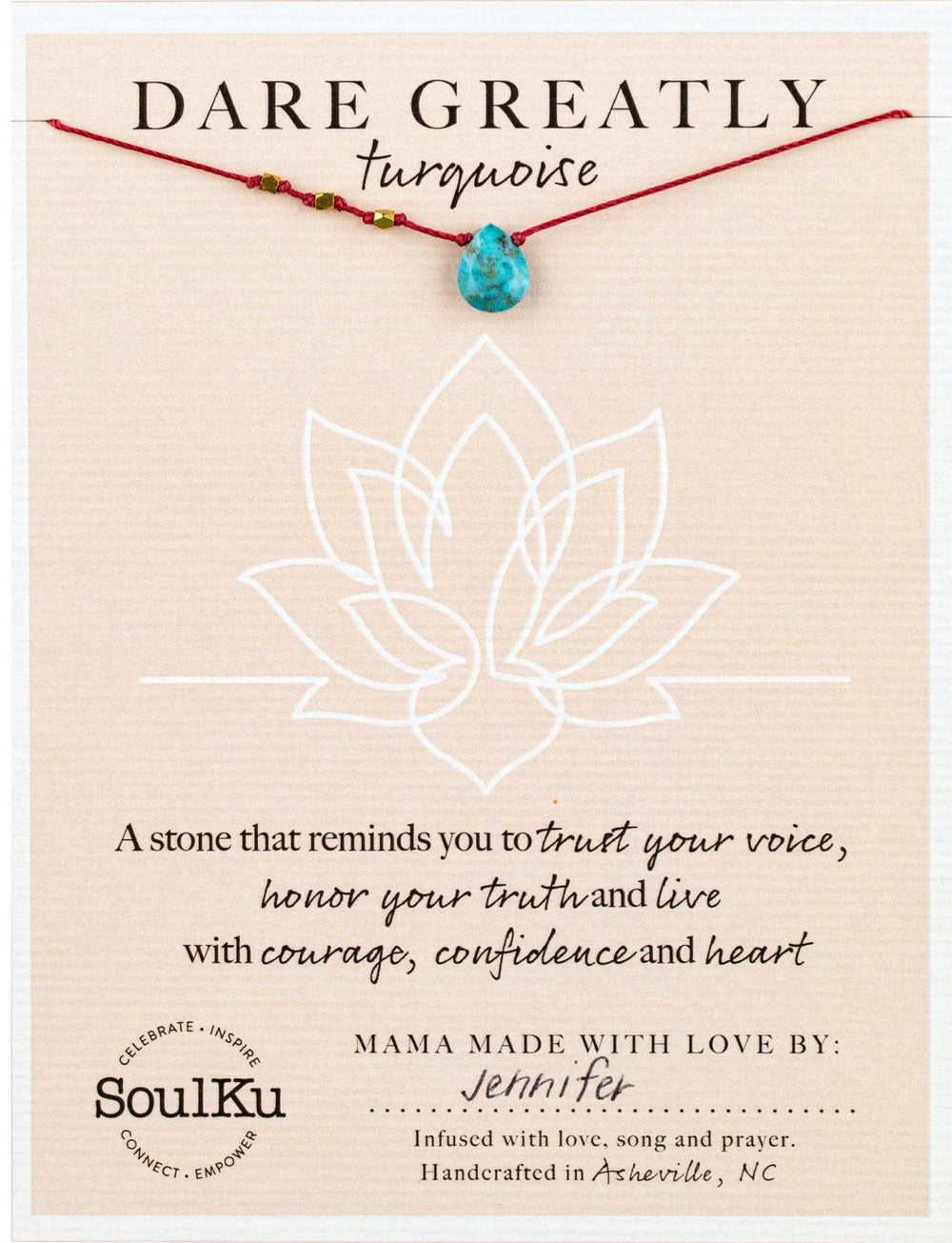 SoulKu - Limited Edition Turquoise Necklace for Dare Greatly