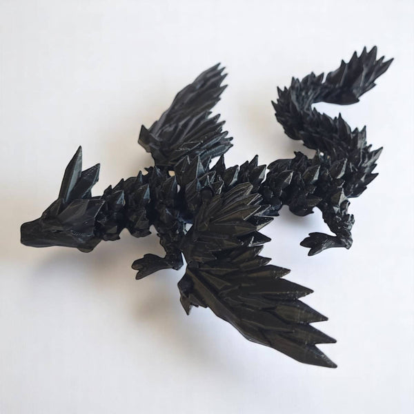 PowerTRC 3D Print - 3D Printed Articulated Crystal Dragon with Wings (Large)